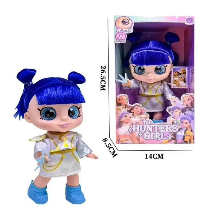Figurine d'action en vinyle PVC Hunters Girl K-Pop Demon Doll de 13 pouces avec yeux 5D, musique et lumière, et chanson thème, pour collection de fans et cadeau