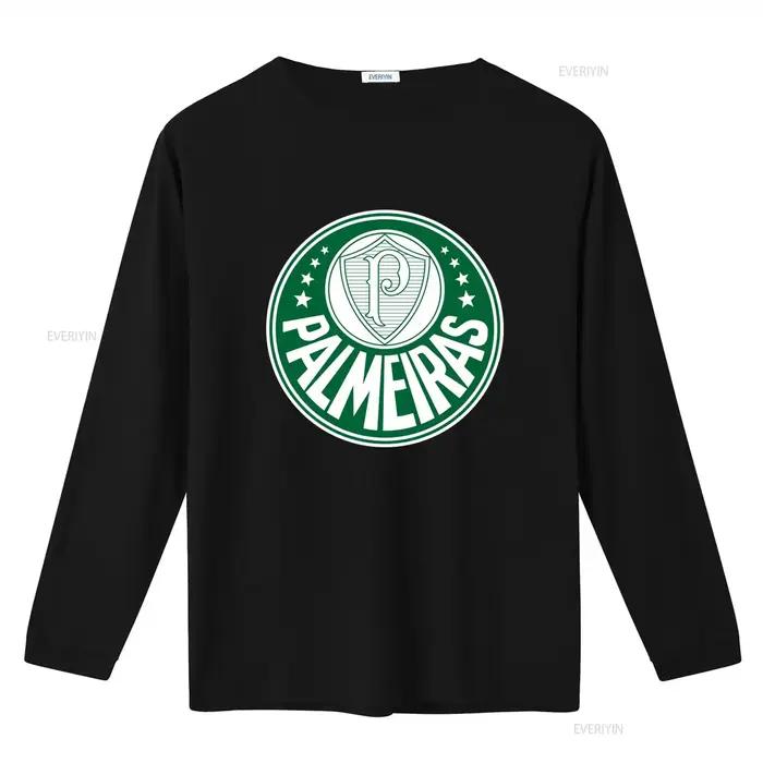 T-shirt imprimé vintage délavé polyvalent streetwear homme - Sociedade Esportiva Palmeiras Football Brésil