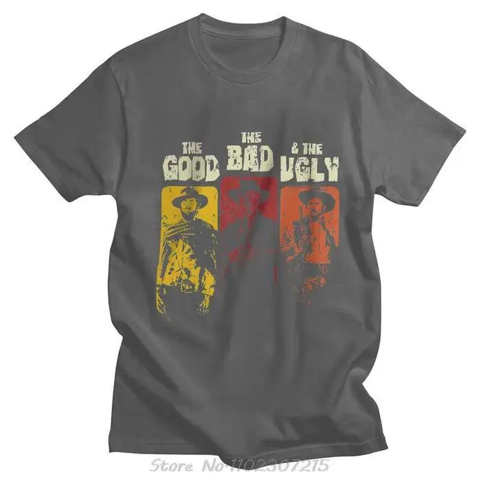 Le bon le mauvais et le laid hommes T-shirt coton t-shirts Clint Eastwood