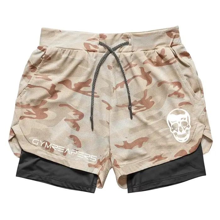 GYMREAPERS Camo Shorts de course hommes