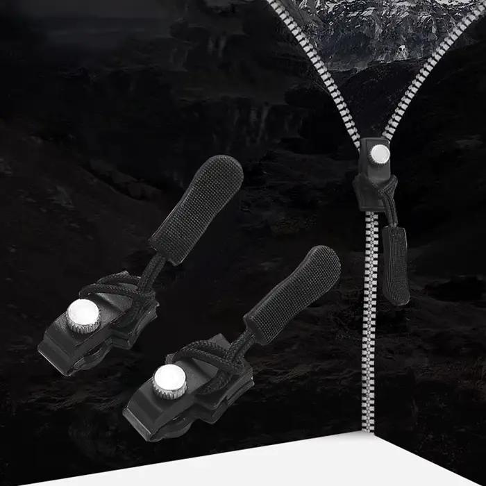 Kit de réparation de fermetures éclair universelles, 3 pièces, tête de fermeture éclair détachable instantanée, remplacement facile, tirette universelle, facile à utiliser, pour vestes et sacs