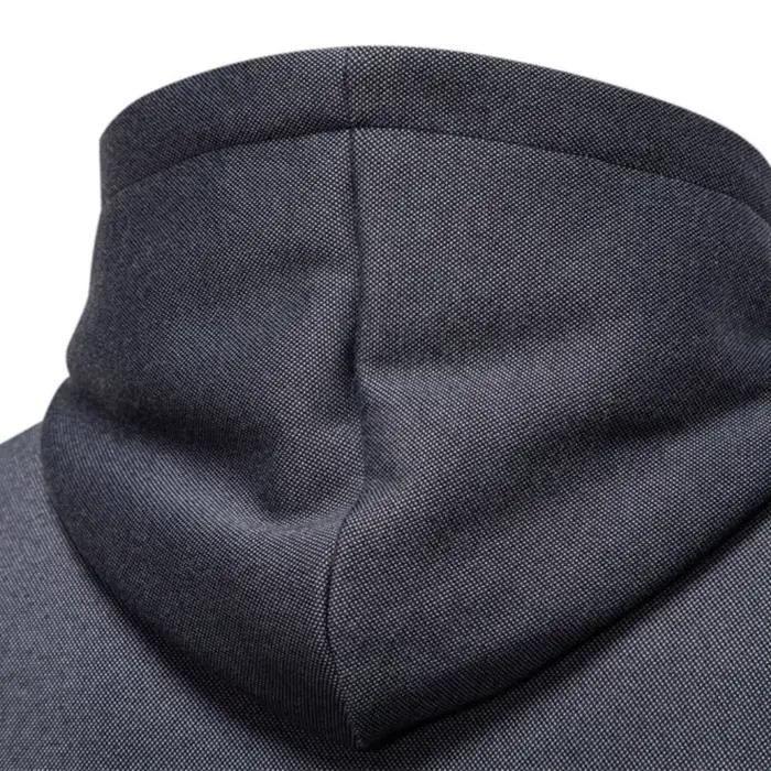 AIOPESON Y2K sweat à capuche zippé hommes couleur unie hiver chaud rétro Streetwear Design minimaliste vêtements de