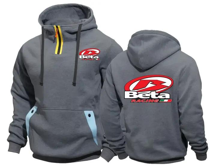 Beta Racing moto hommes voiture sport poche Semi-Zip F1 sweat à capuche vestes sweats veste de Baseball