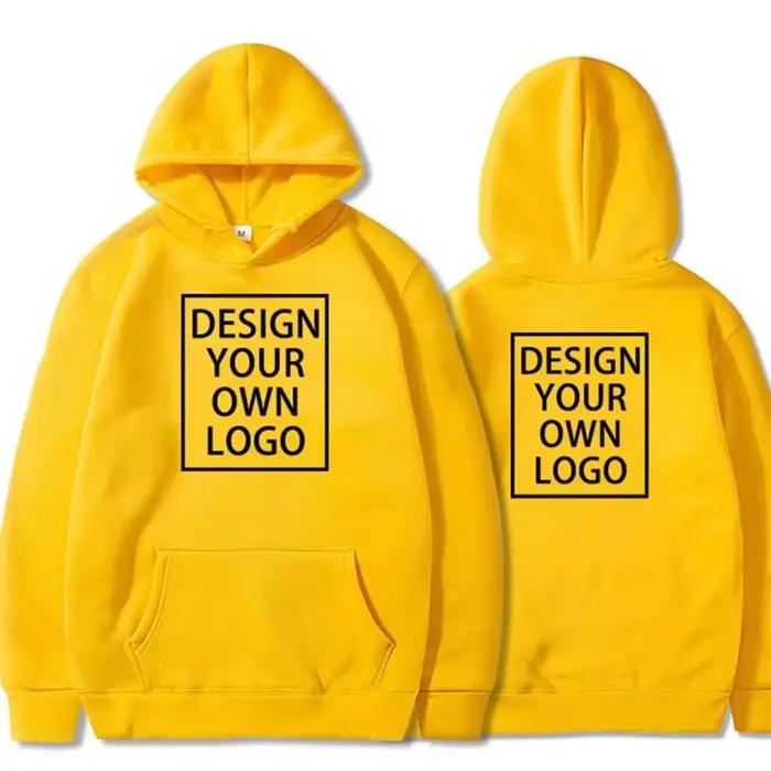 Sweat-shirt à capuche personnalisé polyester homme et femme multicolore pour homme et femme basique à capuche à manches longues moderne occassions voyages