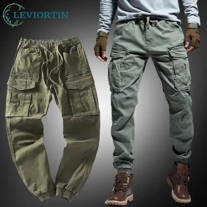 Pantalon cargo de style militaire pour hommes avec plusieurs poches