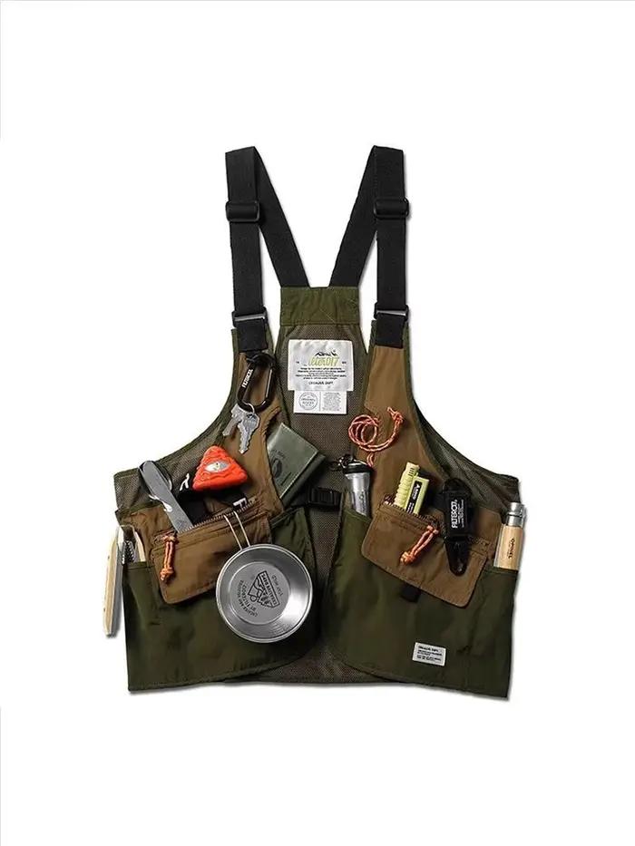 Gilet Cargo de rue avec Logo personnalisable pour hommes et femmes