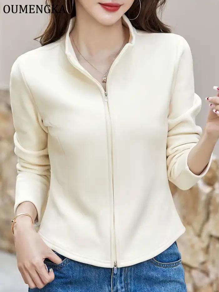 Manteau court en polaire pour femmes, automne hiver, chaud, décontracté, extérieur, doux, randonnée, jogging, yoga, cardigan à fermeture éclair, vestes pour sportifs