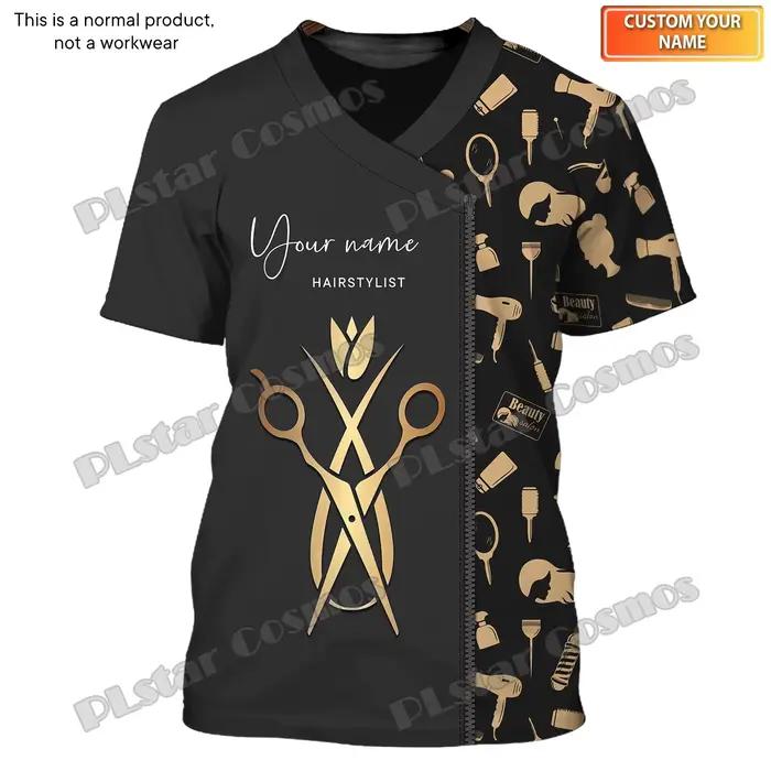 T-shirt de coiffeur à motif de barbier pour hommes