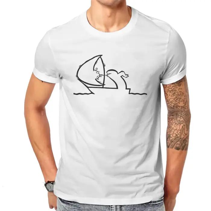 Sailboat La Linea – T-shirt d'été en coton à col rond pour homme