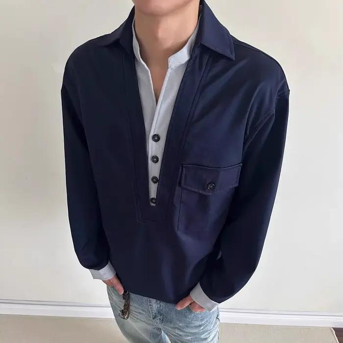 Chemise à manches longues pour hommes