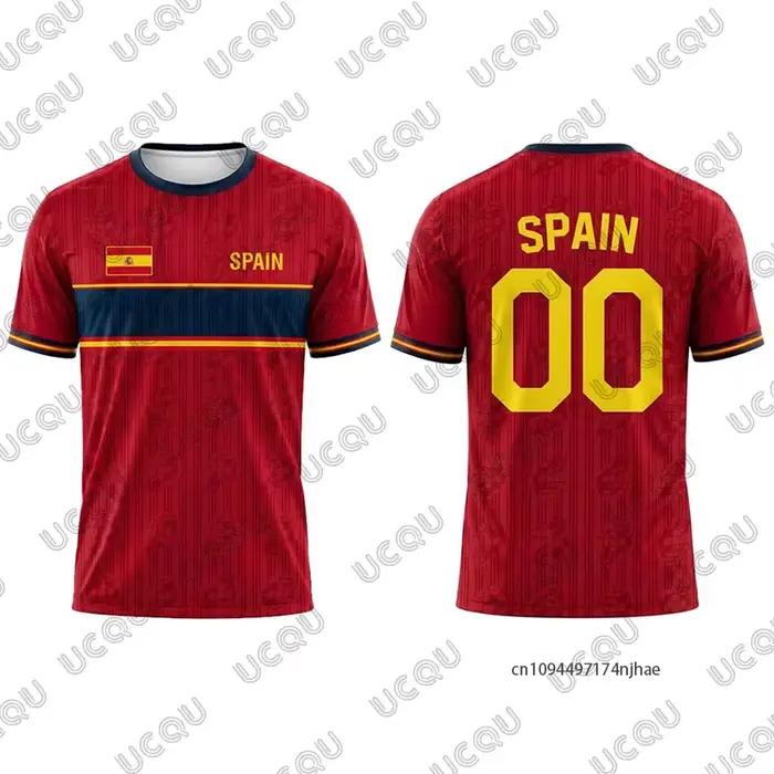 Nouveau Maillot de Football 2026 Imprimé Drapeau Espagnol pour Hommes et Femmes