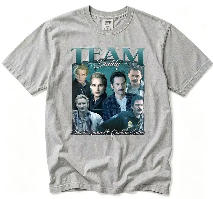 T-shirt graphique Twilight Charlie Swan & Carlisle Cullen pour hommes