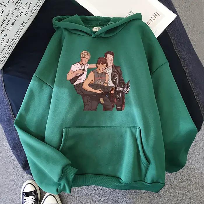 Sweat-shirt à capuche pour femme, style Harajuku, graphique, courbe, coucher de soleil, grandes tailles