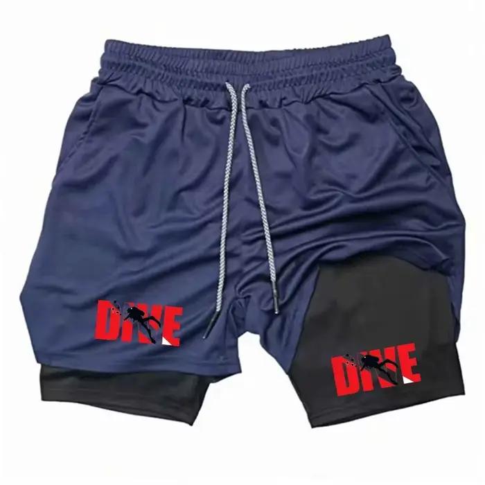Shorts de course pour hommes 2 en 1