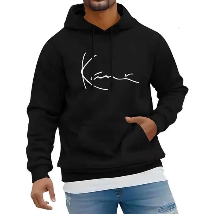 Hommes bleu blanc tendances de la mode sweat à capuche imprimé décontracté Streetwear sport Jogging