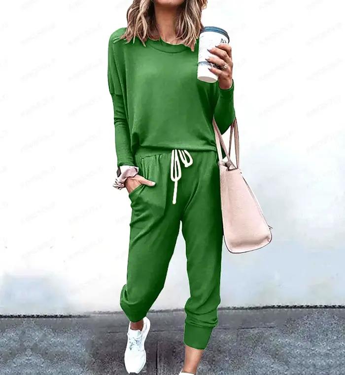 Ensemble de pantalons de course à manches longues pour femmes