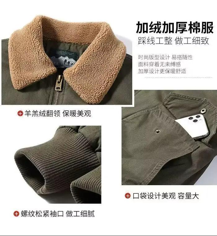 Veste Cargo d'hiver pour hommes