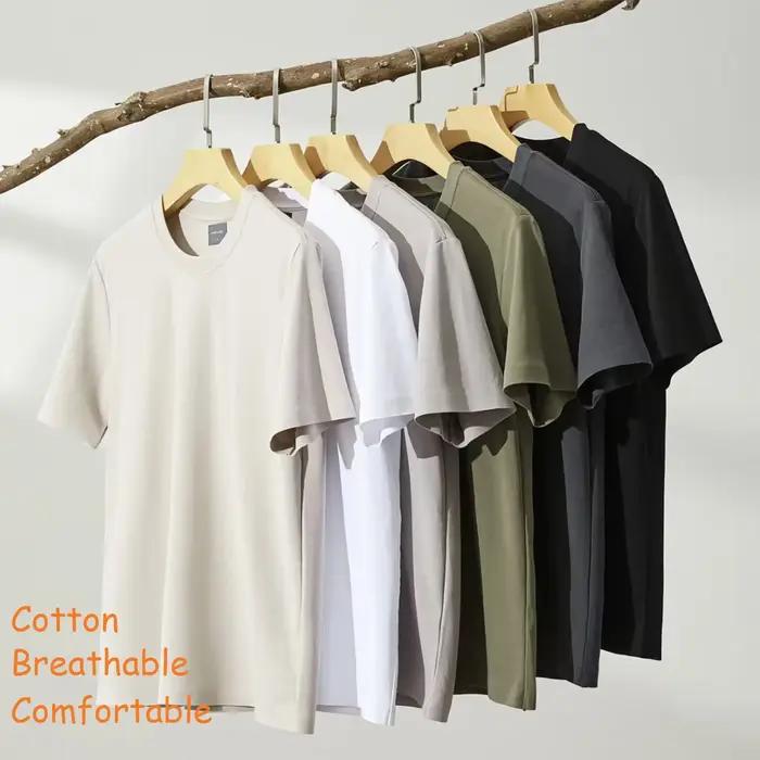 Mikita Tools Bleu Noir Logo chemise pour hommes, décontractée, col rond, coton, imprimé, drap fin, tricoté, court manches, occasionnels, cadeaux, entretien facile