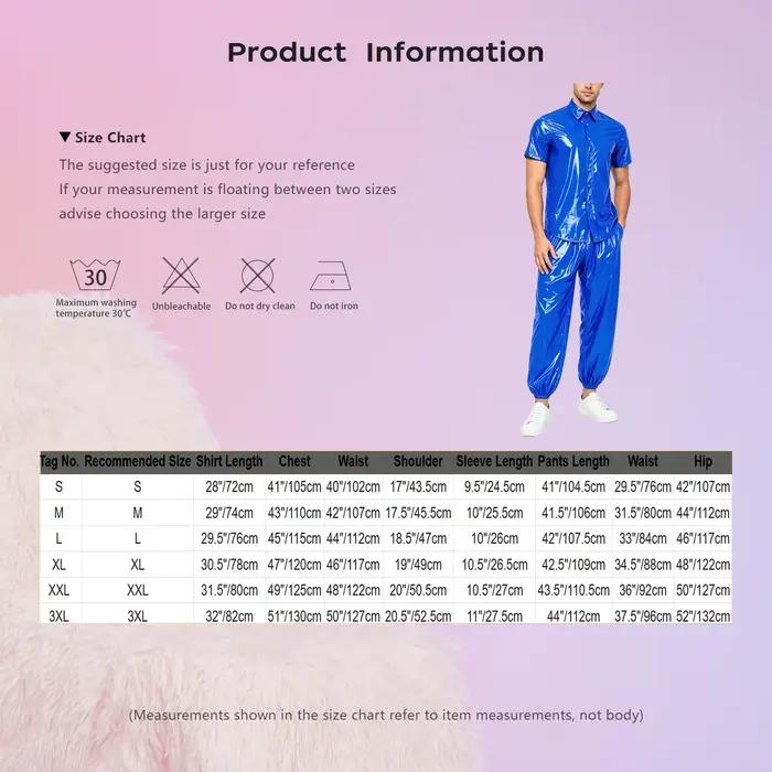 Ensemble de survêtement imperméable pour homme : T-shirt à manches courtes avec col à revers et boutons sur le devant, et pantalon de jogging à taille élastique – Idéal pour la pluie, le sauna et la s