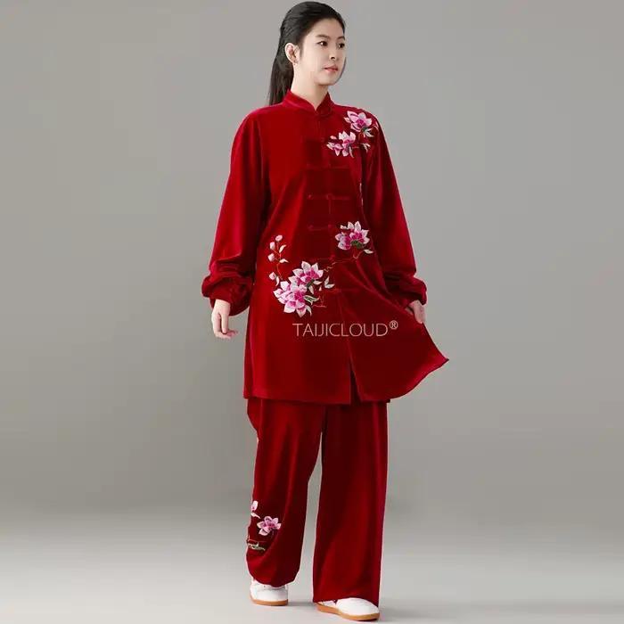 Uniforme Tai Chi en velours pour femmes
