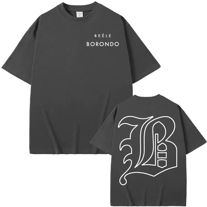 Rappeur BEELE Borondo Logo 2025 impression T-shirts hommes femmes mode haute qualité col rond t-shirt été hauts confort