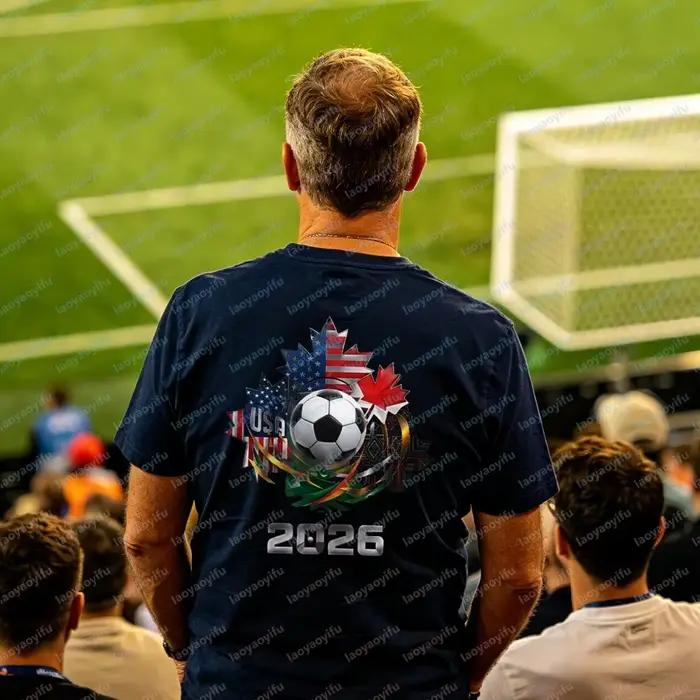 T-shirt de football Amérique du Nord 2026 pour hommes et femmes – Drapeau USA