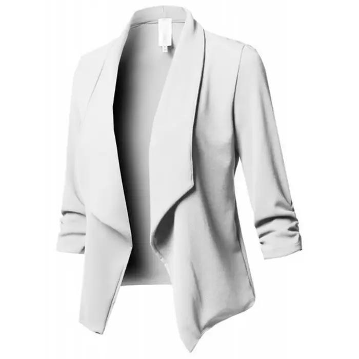 Blazer à manches longues pour femmes, veste décontractée à coupe ajustée, pour le bureau, les affaires, les tenues quotidiennes