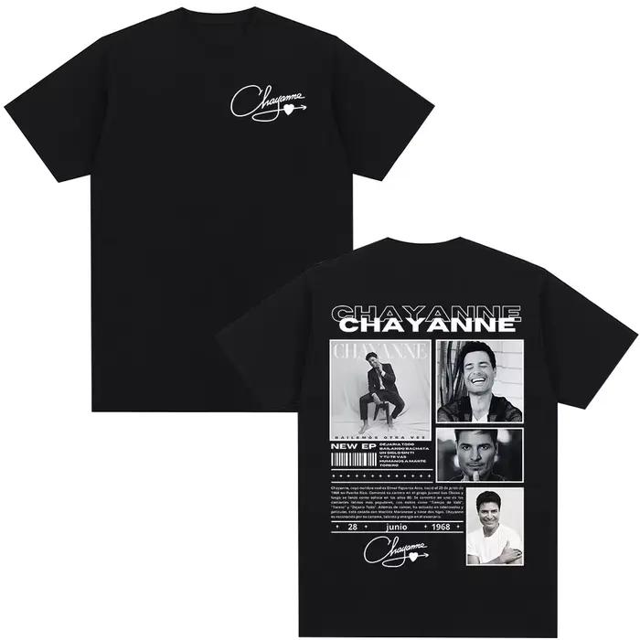 Chayanne Bailamos Otra Vez Tour Album T-shirts hommes femmes mode vêtements Hip Hop T-shirt décontracté surdimensionné