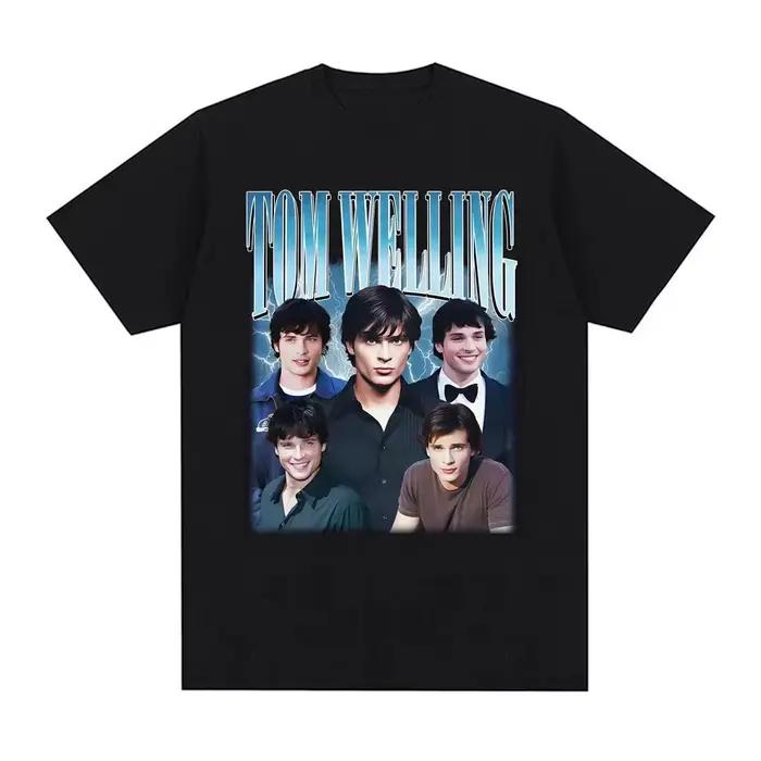 T-shirt graphique vintage années 90 Tom Welling mode hip hop style urbain homme femme sortie nocturne carnaval festival occasions spéciales