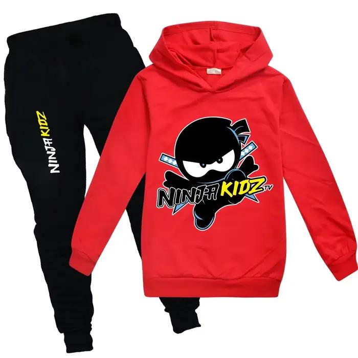 Ninja garçons vêtements ensemble printemps automne pulls à capuche de mode survêtement NINJA KIDZ T-Shirt à capuche costume enfants enfant fille sweat