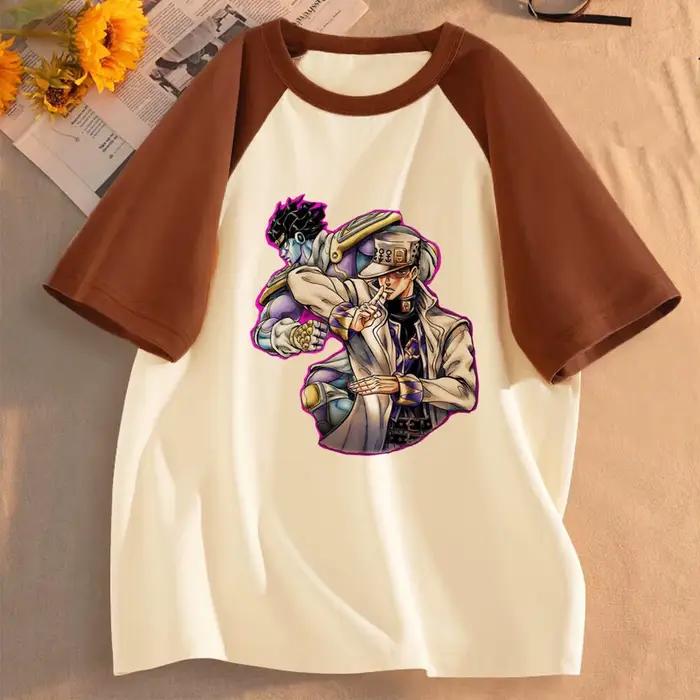 Jojo Bizarre Adventure Steel Ball Run fille anime esthétique classique t-shirt à la mode rétro graphique numérique Pop Culture coloré
