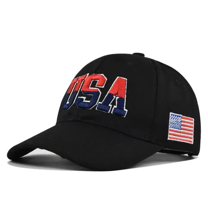 Casquette de Baseball brodée drapeau patriotique américain pour hommes et femmes, sport, activités de plein air, randonnée, Streetwear, casquette à rabat en coton