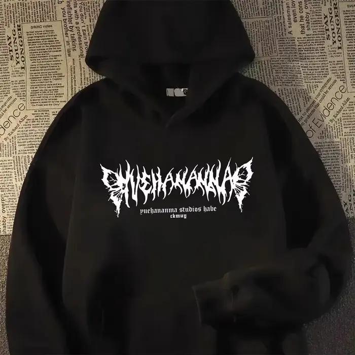 Sweat-shirt à capuche en coton imprimé rose vif pour hommes