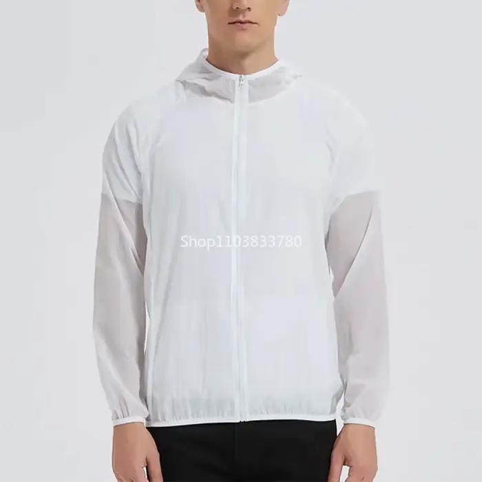 Veste de protection solaire à capuche pour homme