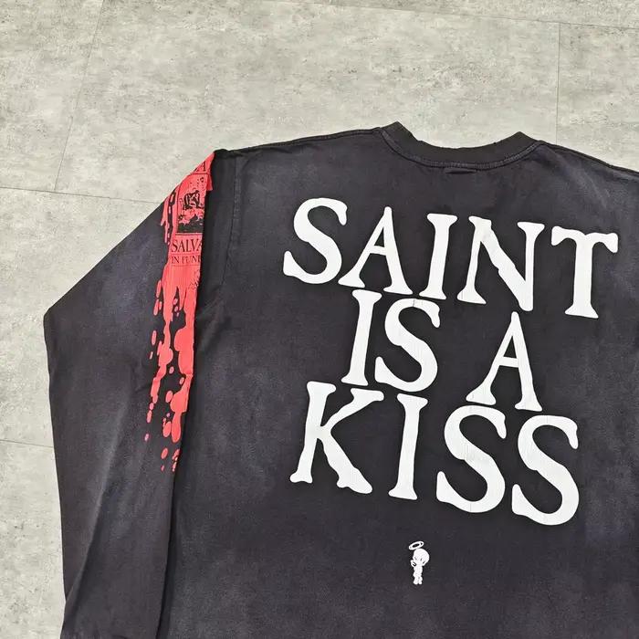 Yao mode Saint de Michael coton à manches longues automne hommes hauts vêtements Streetwear HipHop Bggy Vintage t-shirt