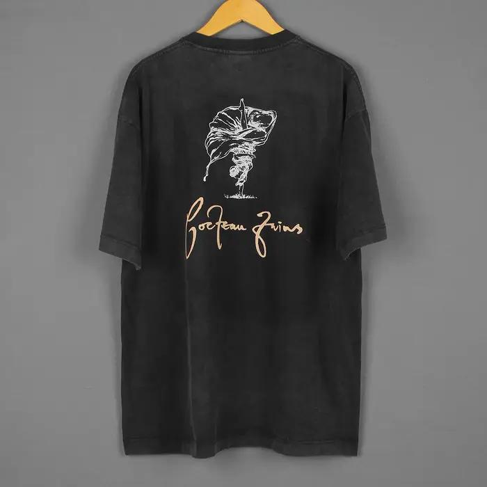 T-shirt Cocteau Twins en coton avec imprimé graphique pour hommes style décontracté musique alternative occasions quotidiennes et spéciales