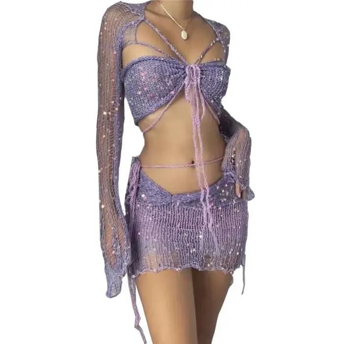 Ensemble trois pièces sexy pour femme