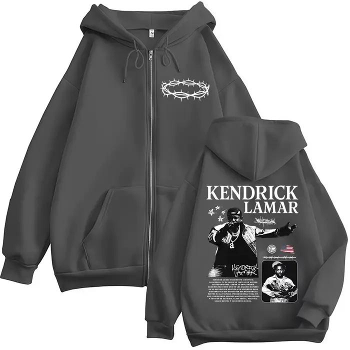 Sweat-shirt à capuche zippé Kendrick Lamar They Not Like Us pour hommes et femmes