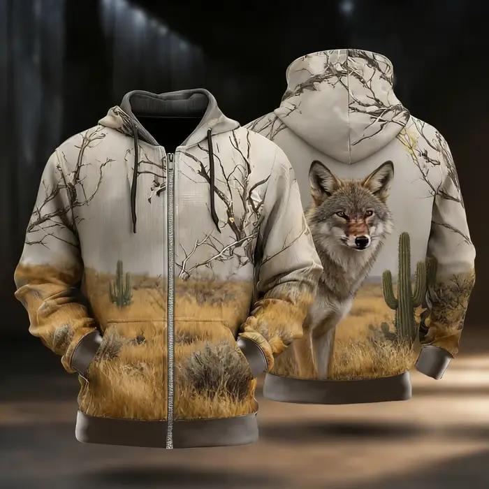 Sweat à capuche camouflage pour homme