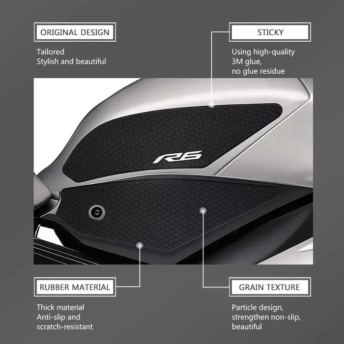 Coussinet de réservoir en caoutchouc pour Yamaha GYTR YZF R6 2017