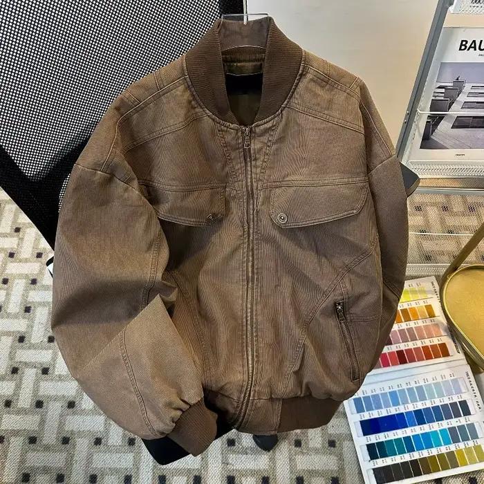 Veste Harrington rétro américaine pour hommes et femmes