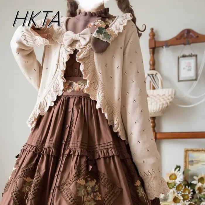 Cardigan Lolita à manches longues pour filles