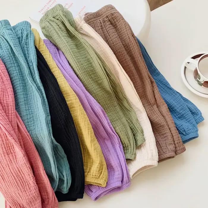 Pantalon en coton et lin pour filles