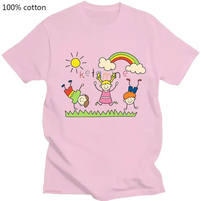 KETAMINE T Shirt Horse Y2k Graphic Tees Oversized T-shirts for Women/Men Clothing Harajuku Retro Tshirts 100% Cotton Streetwear