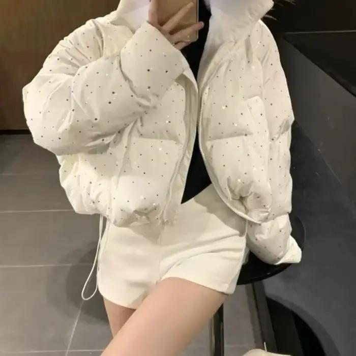 Veste en coton chaude et haut de gamme pour femme