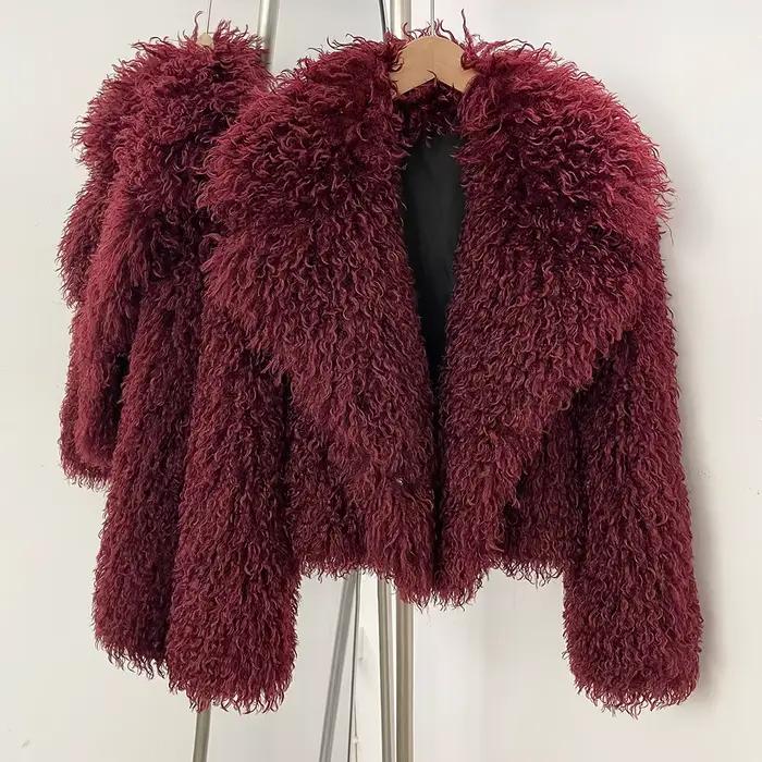 Veste en fausse fourrure pour femme, manteau en fourrure synthétique, veste tendance avec fourrure pour femme, nouvelle veste d'extérieur, manteau en fourrure artificielle pour femme, chic pour l'hive
