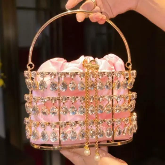 Strass pochette sac à main femmes Boutique tissé