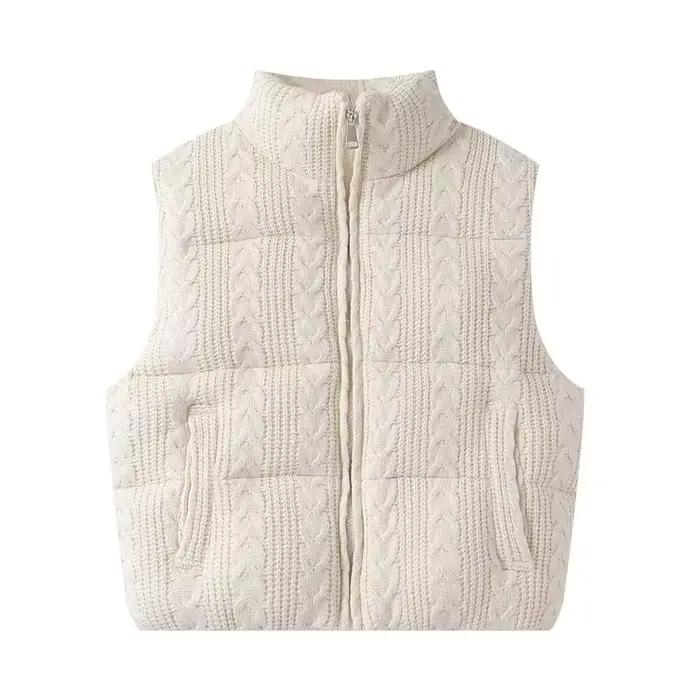 Gilet sans manches EAEOVNI en polyester de haute qualité pour femmes, vêtement d'extérieur et manteau, automne hiver, style décontracté, streetwear, confort optimal, ouverture totale, fermeture éclair, poche pratique