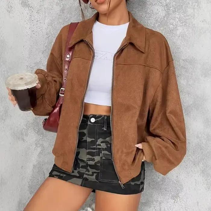 Veste Blazer en daim pour femmes