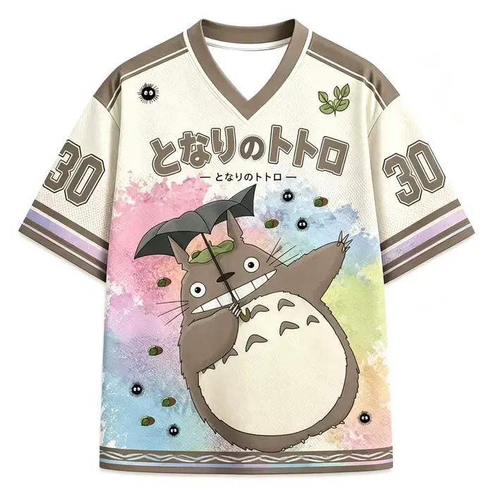 T-shirt d'été à manches courtes avec imprimé Totoro Cat Bus, tenue décontractée unisexe pour adultes et enfants, pour un usage quotidien en ville en été